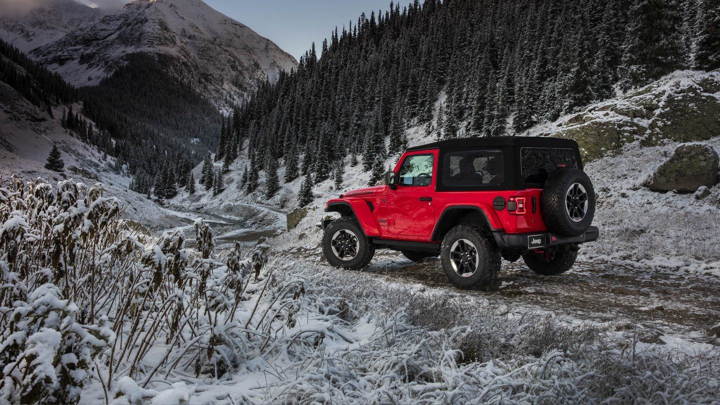 2018 Jeep Wrangler Red Exterior Rear Side View